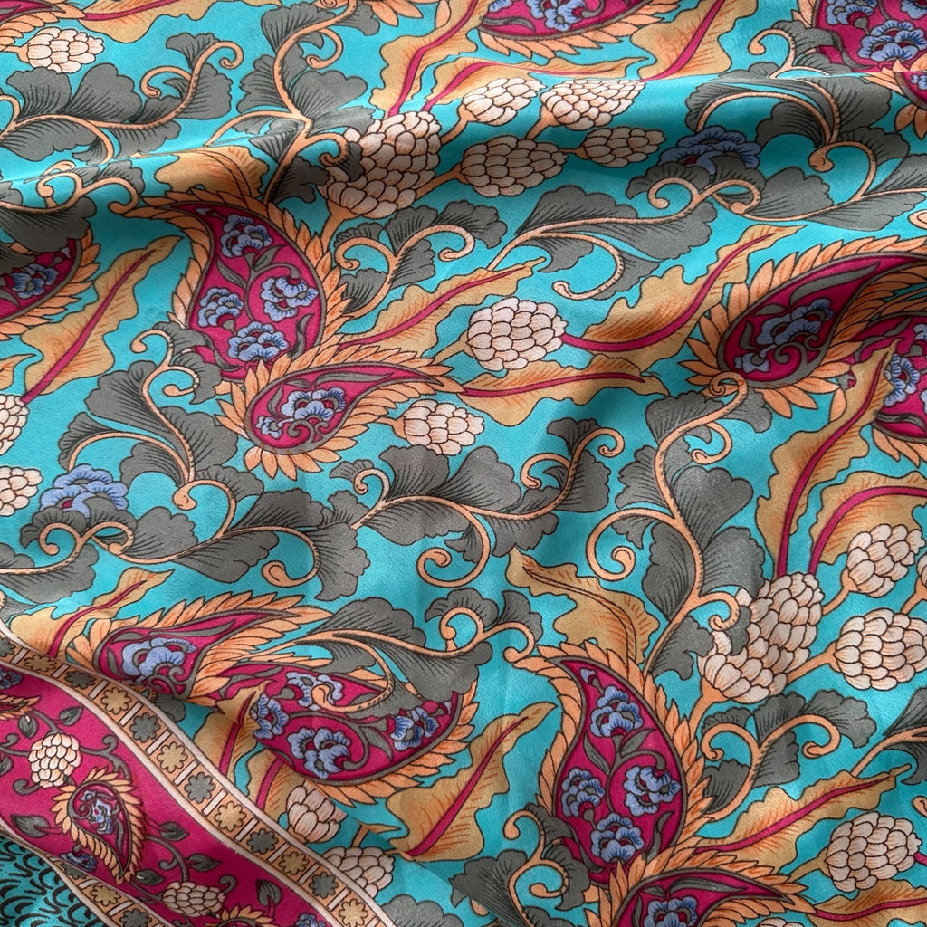 Intialainen silkkimekko S-M Bloomy Moon