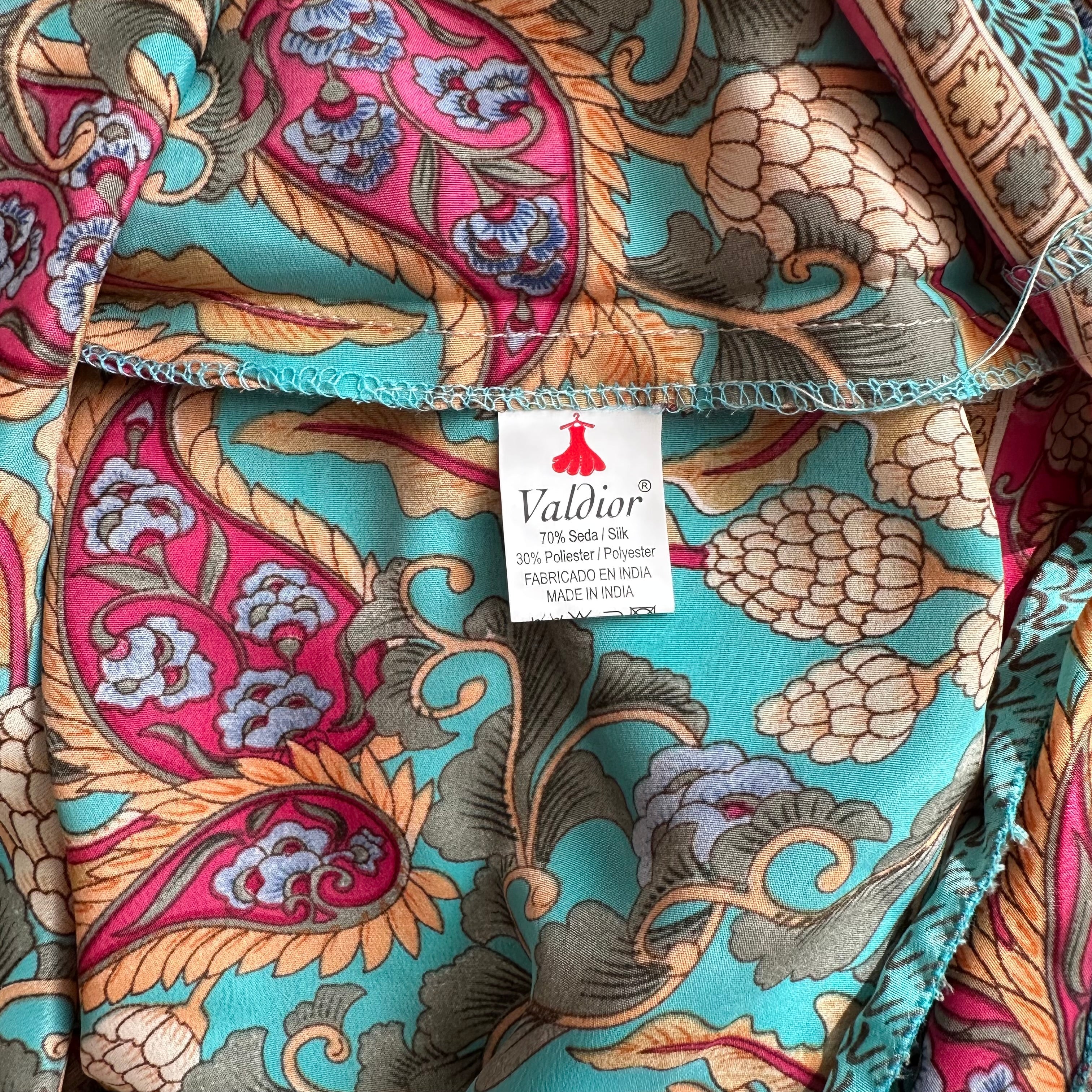 Intialainen silkkimekko S-M Bloomy Moon