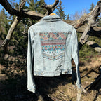 Clockhouse boho farkkutakki S Bloomy Moon