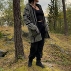 Kudottu hupparitakki M-XL