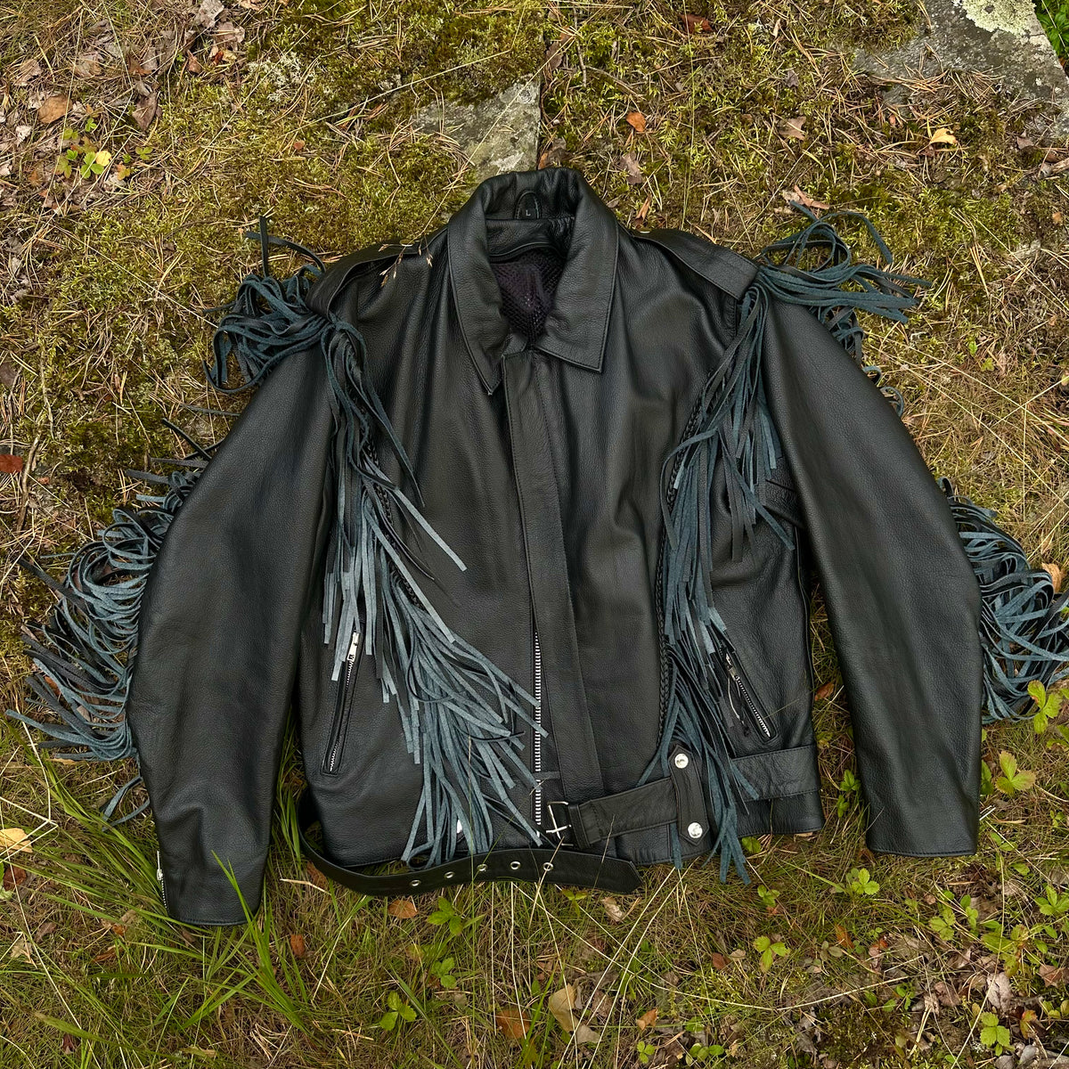 Hapsullinen nahkatakki L/XL