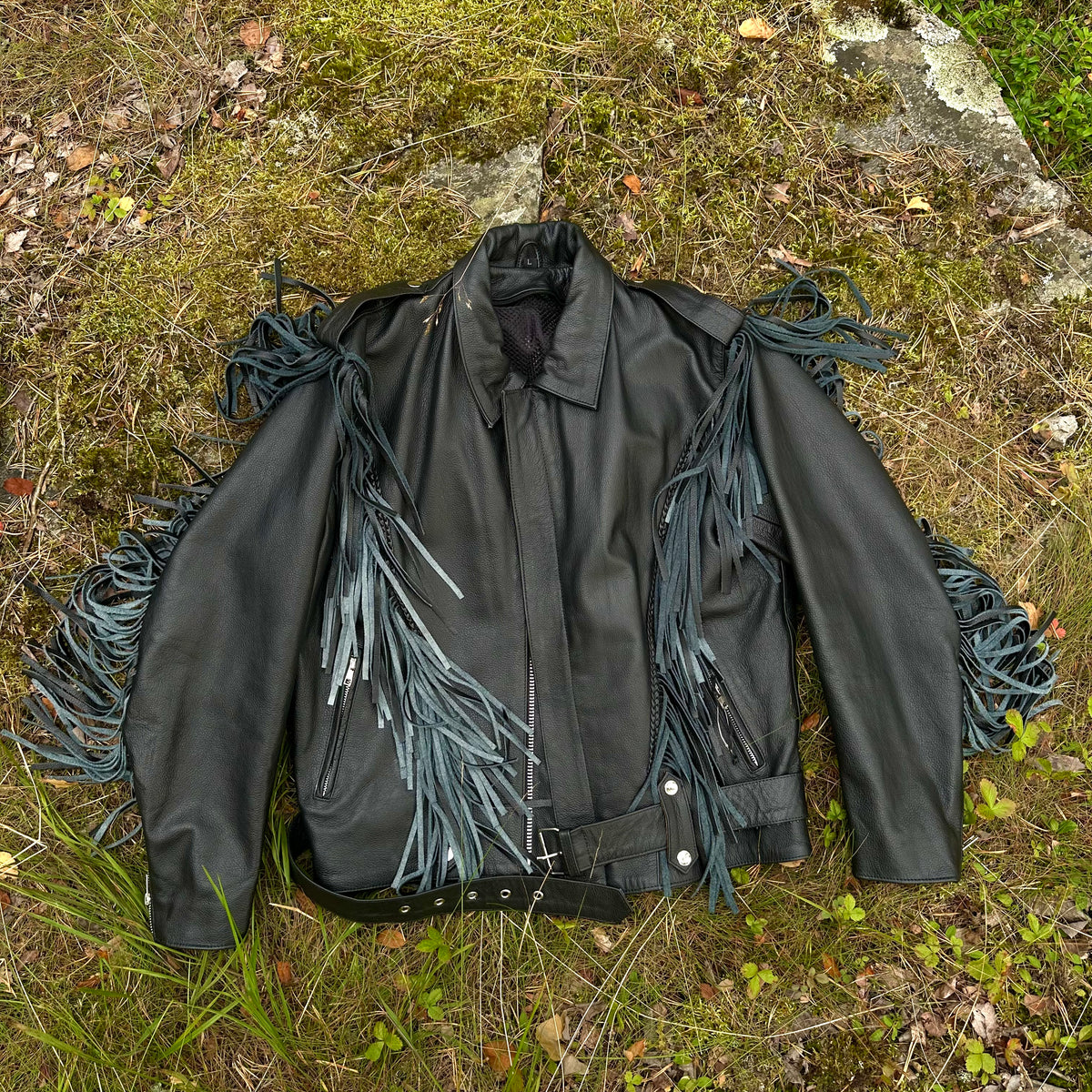 Hapsullinen nahkatakki L/XL