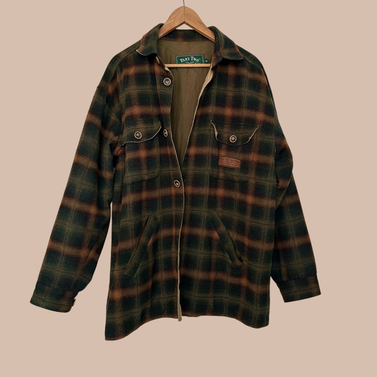 Vintage flanellitakki M-L