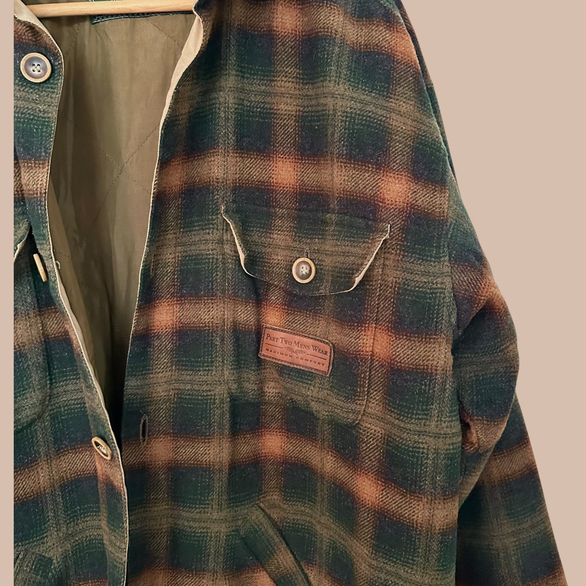 Vintage flanellitakki M-L
