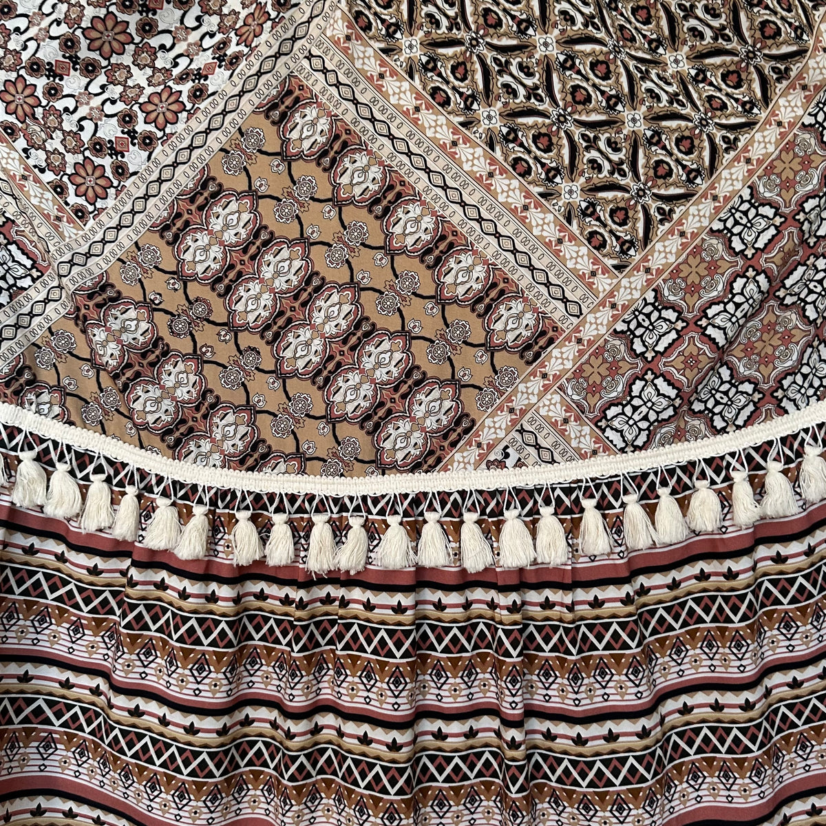 Boho viskoosimekko XS-L