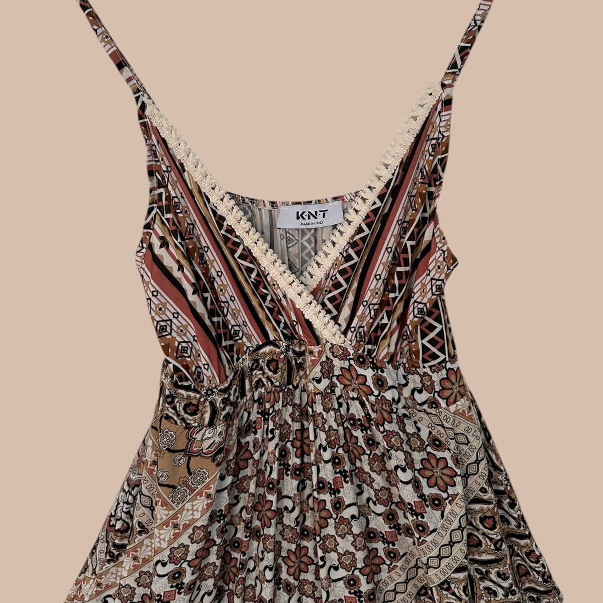 Boho viskoosimekko XS-L