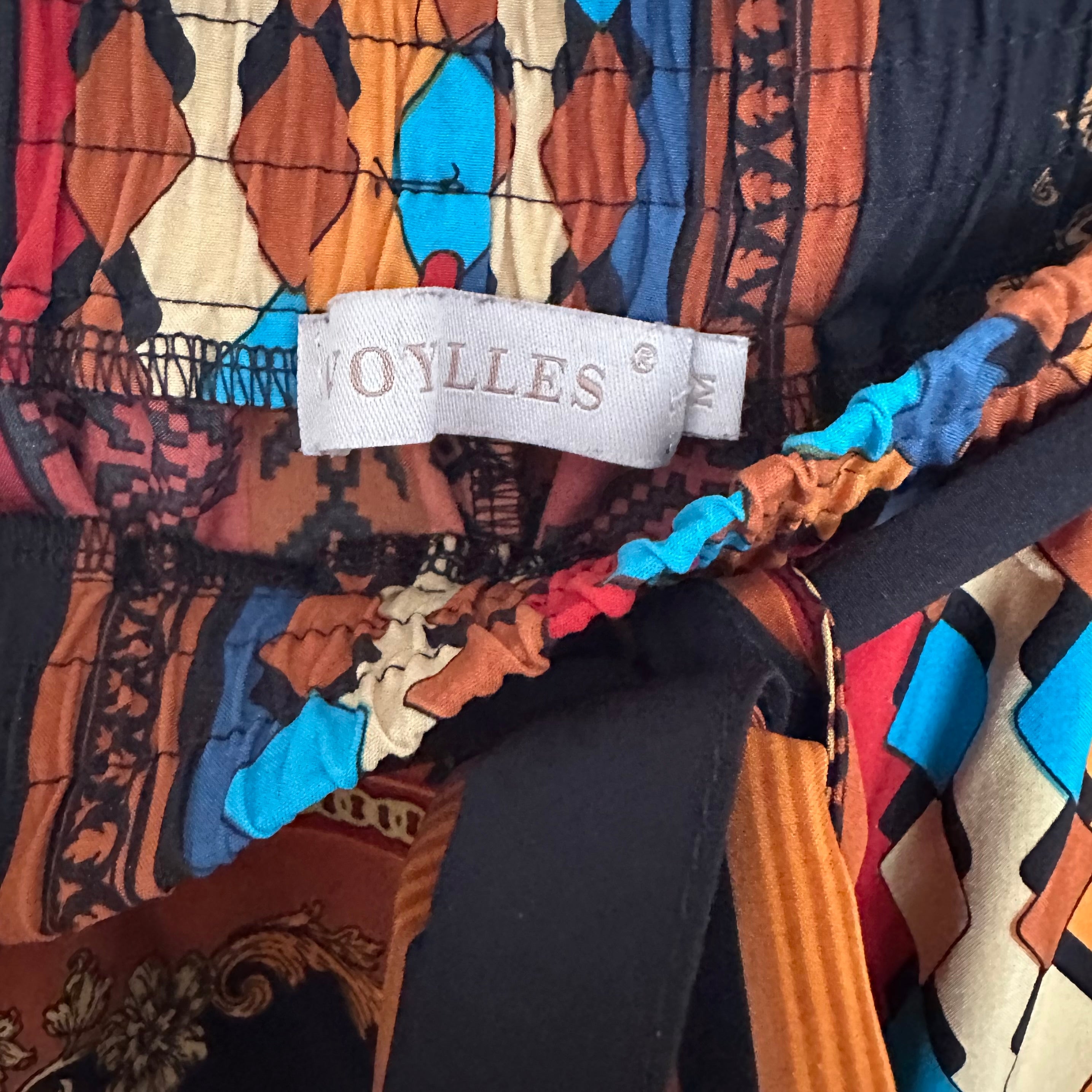 Voyelles värikkäät housut M-XL Bloomy Moon