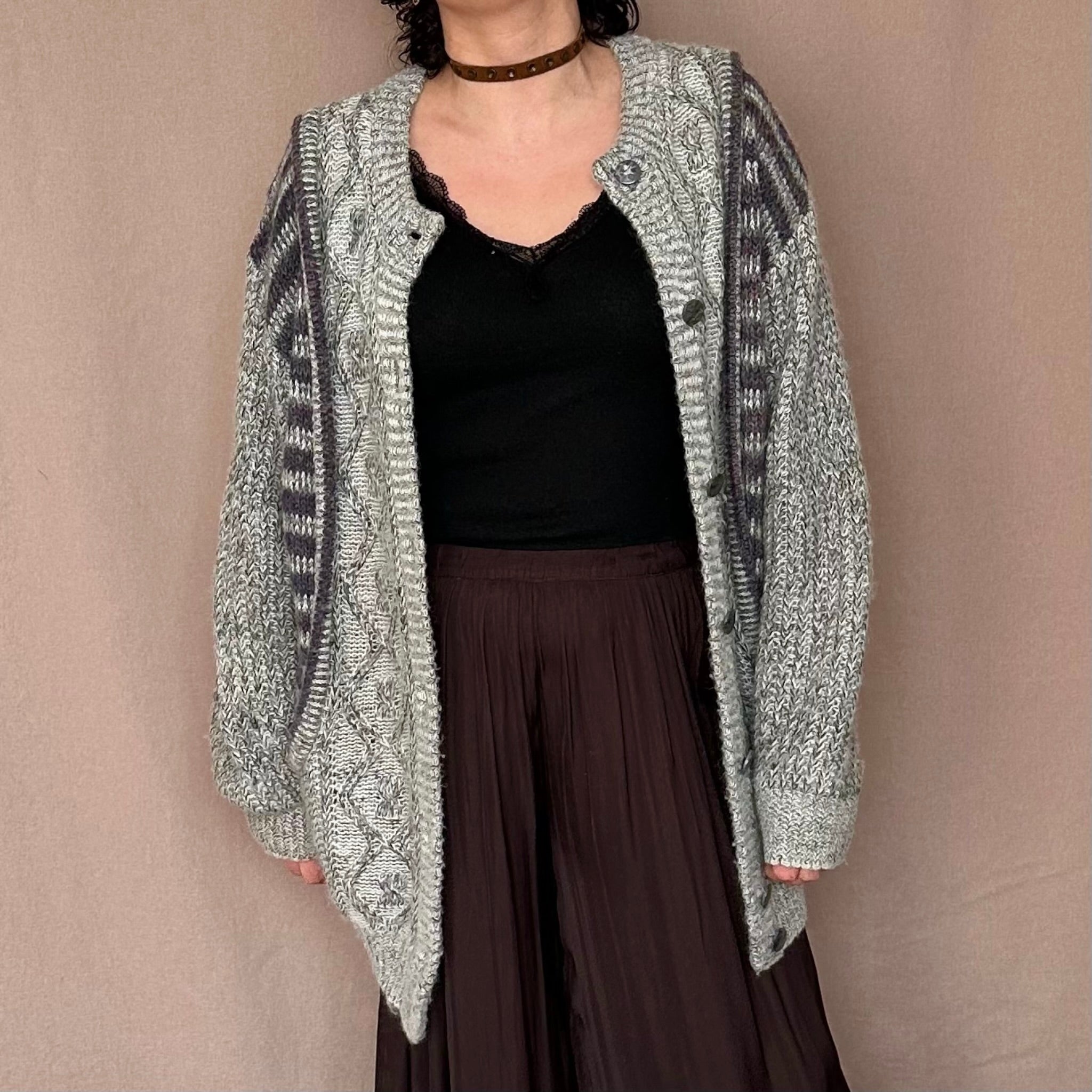 Handmade vintage villatakki M-XL Bloomy Moon