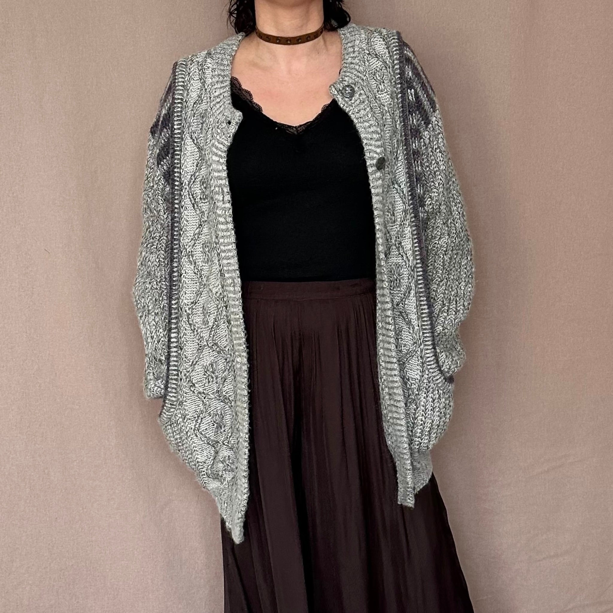 Handmade vintage villatakki M-XL Bloomy Moon