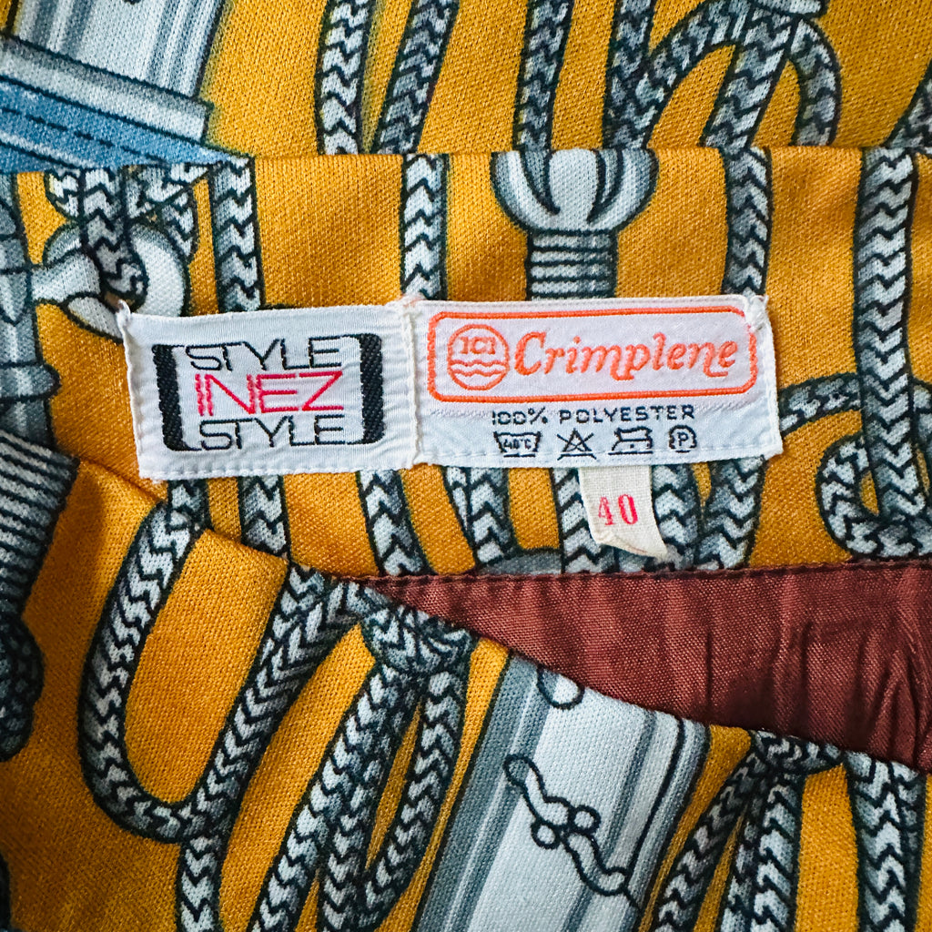 Crimplene 70-luvun maxihame M/L