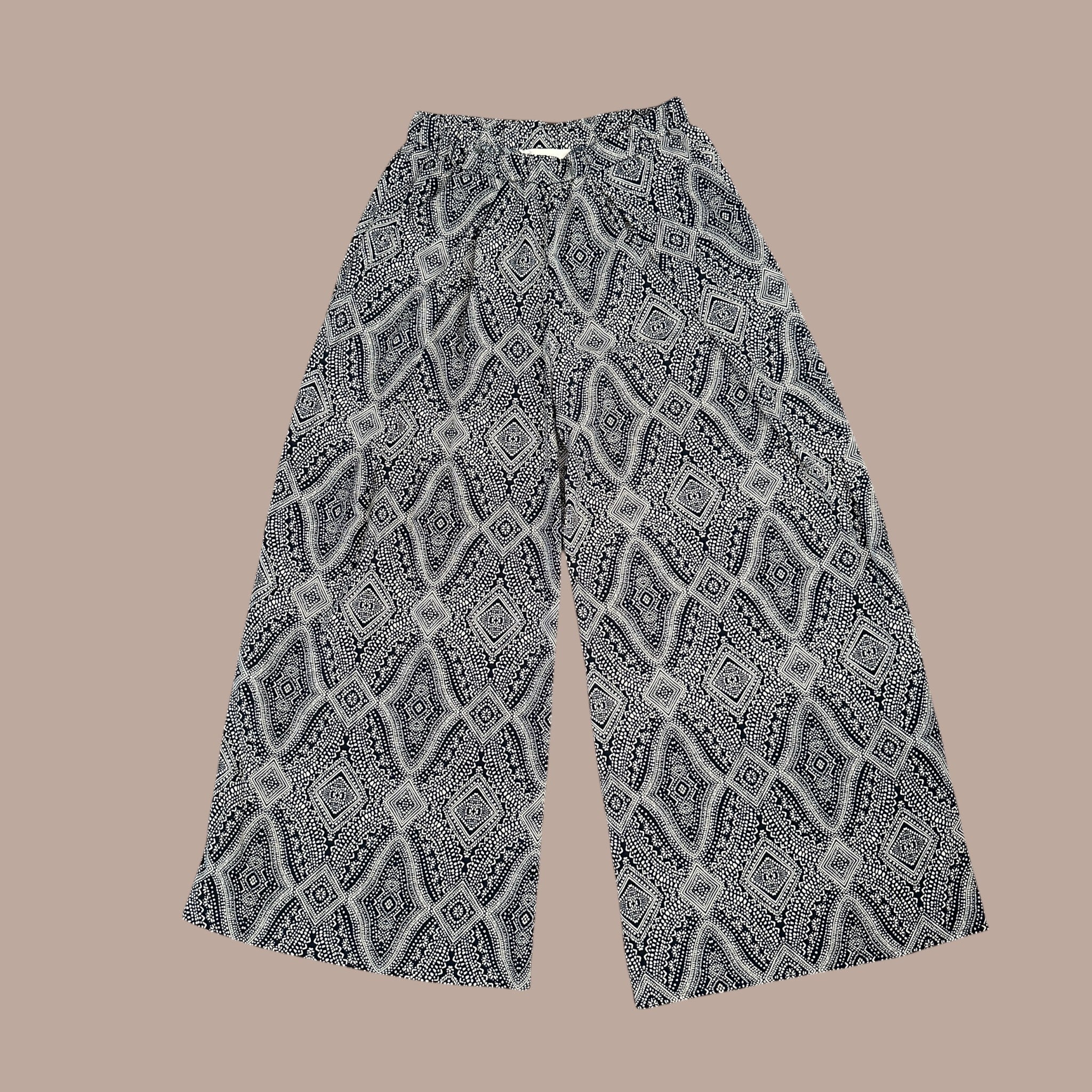 H&M leveälahkeiset housut 36 Bloomy Moon