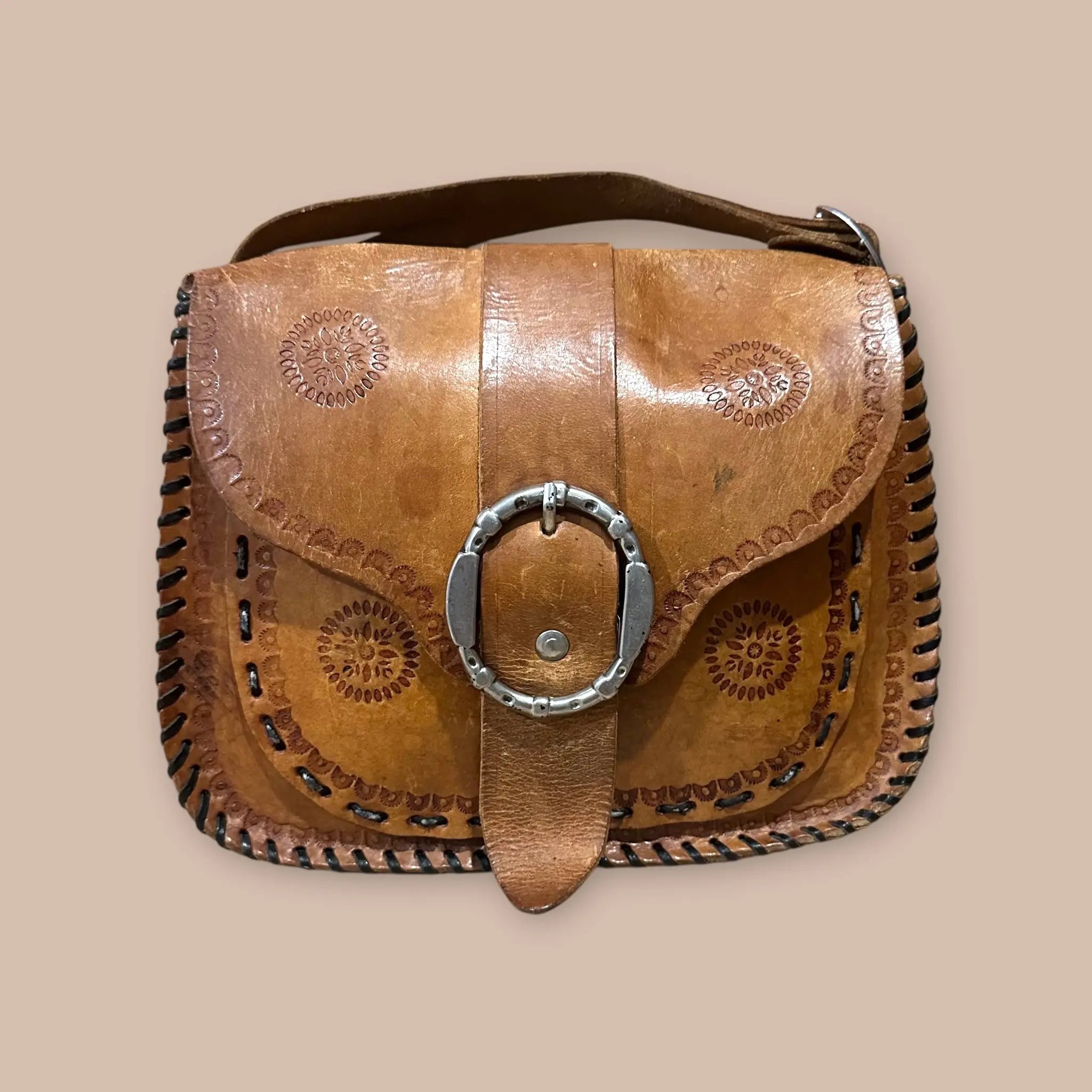 Vintage nahkalaukku Bloomy Moon