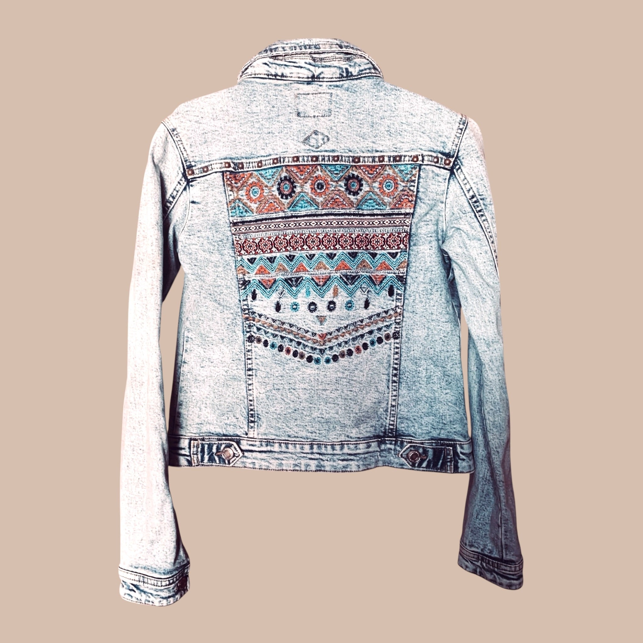 Clockhouse boho farkkutakki S Bloomy Moon
