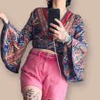 Corte Hindu silkkipaita (Freesize) Bloomy Moon