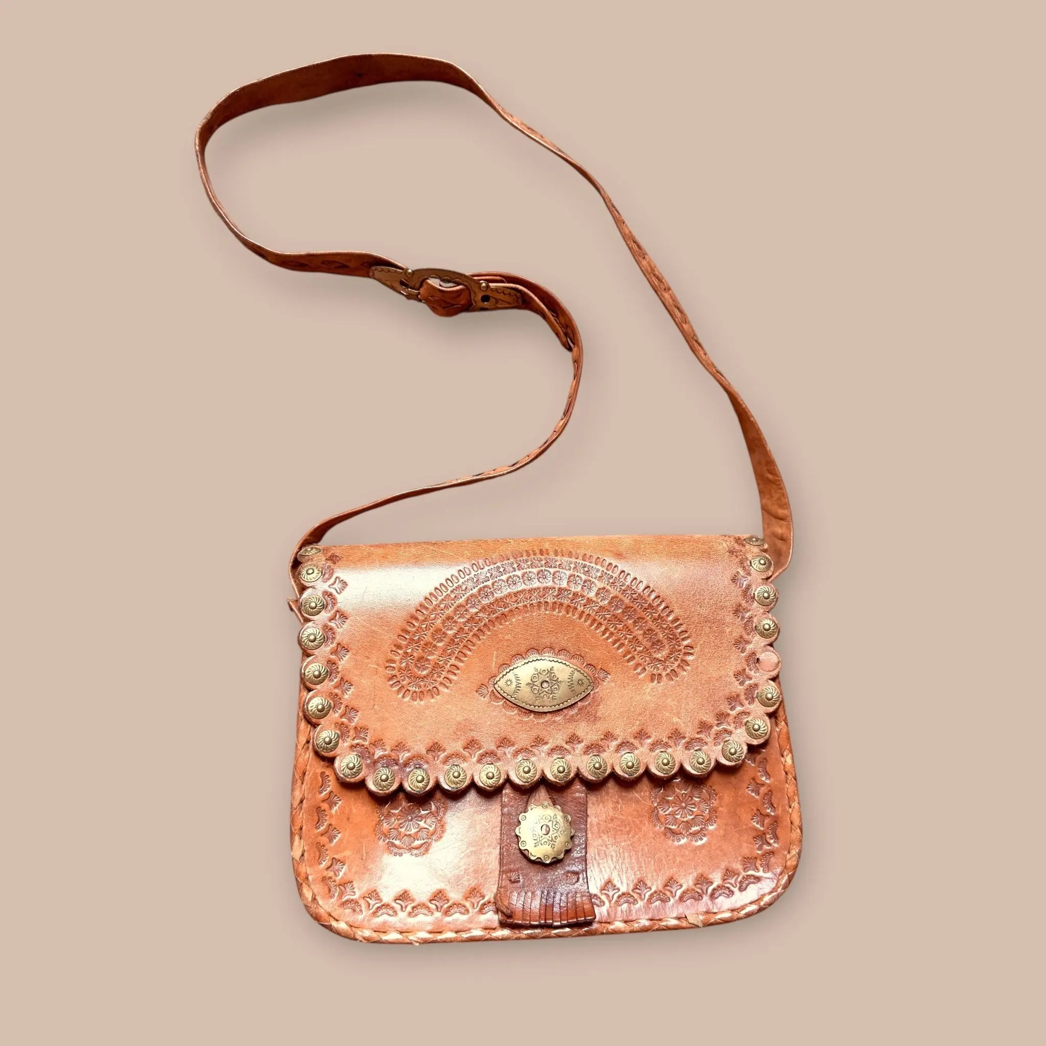 Vintage nahkalaukku Bloomy Moon
