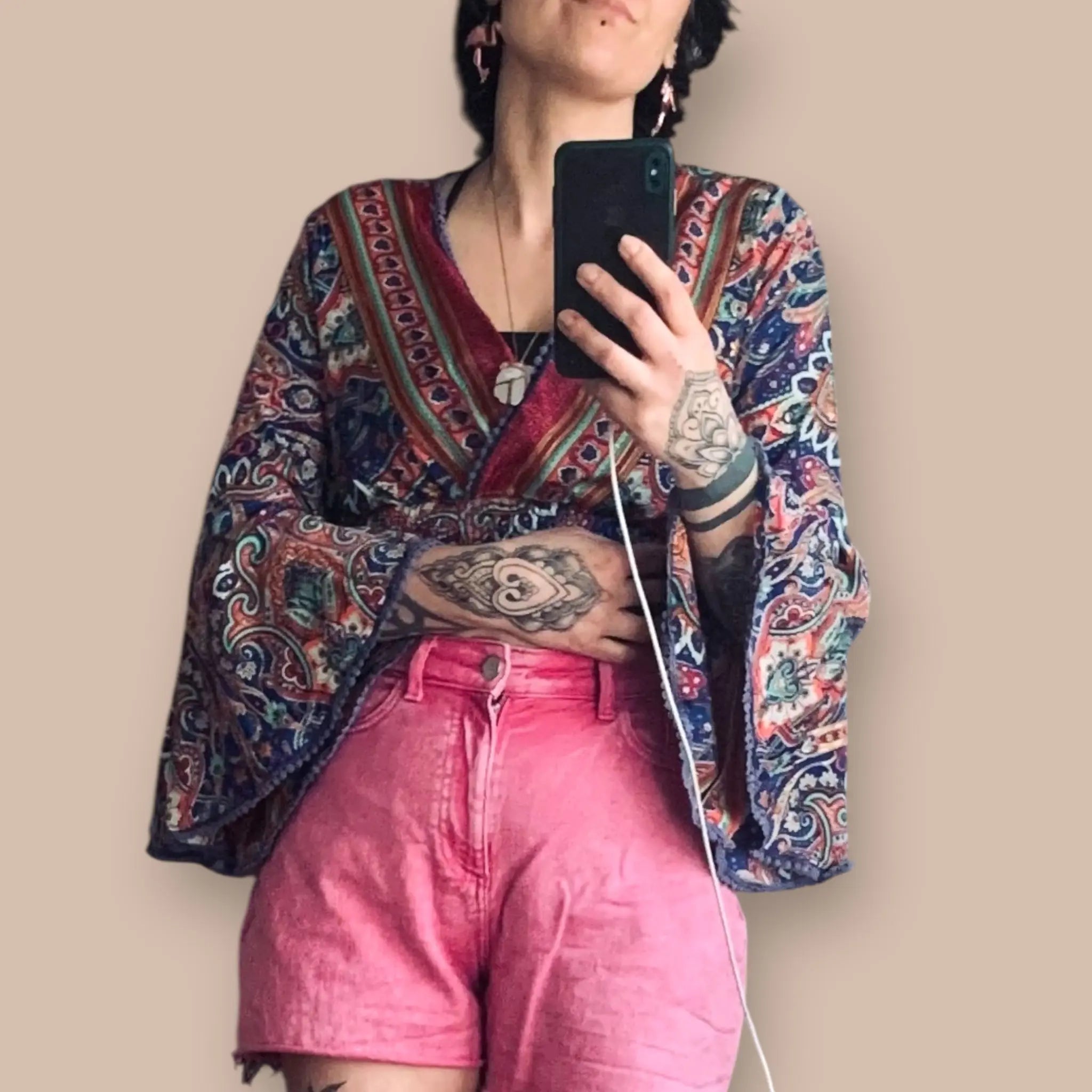 Corte Hindu silkkipaita (Freesize) Bloomy Moon