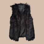 Boohoo musta karvaliivi 38 Bloomy Moon