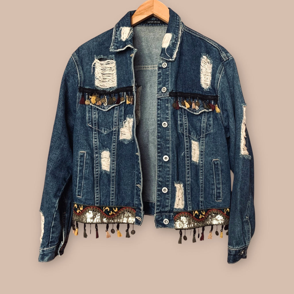 Water Jeans boho farkkutakki M Bloomy Moon