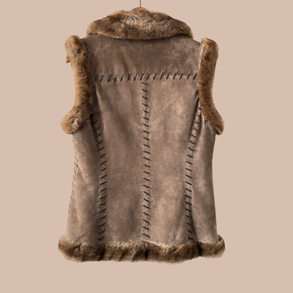 Jofama y2k vintage mokkaliivi Bloomy Moon