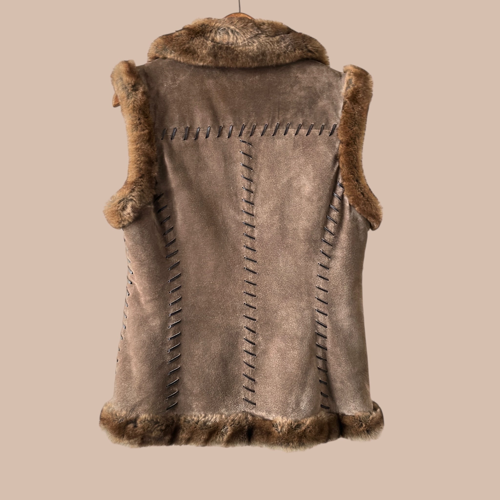 Jofama y2k vintage mokkaliivi Bloomy Moon