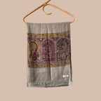 Beige/harmaa cashmere huivi Bloomy Moon