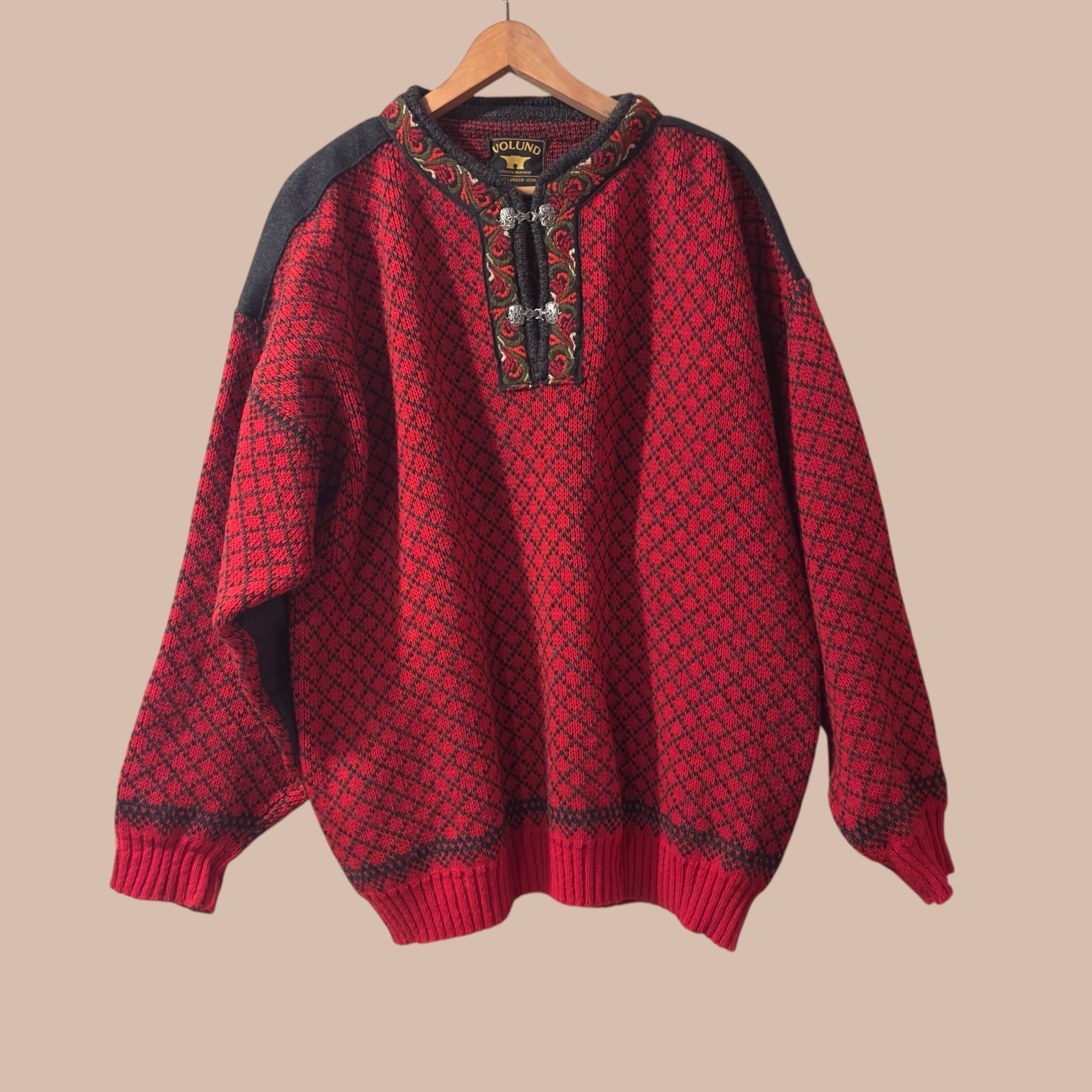 Volund Lokken Norway vintage villapaita XL Bloomy Moon