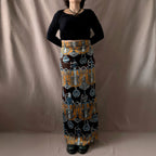 Crimplene 70-luvun maxihame M/L